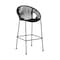 Armen Living Acapulco 26" Indoor Outdoor Steel Bar Stool with Black Rope LCACBABL26 - alternate 1